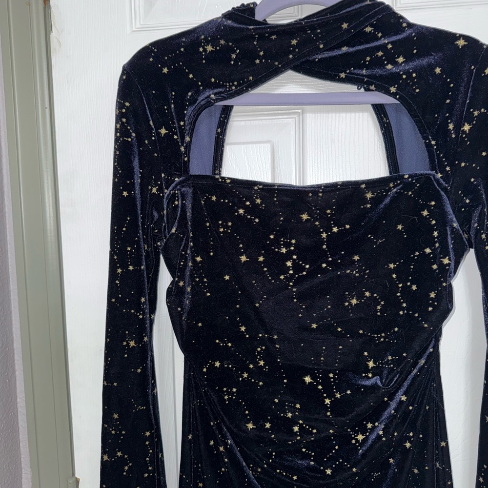 Celestial Navy Blue Dress